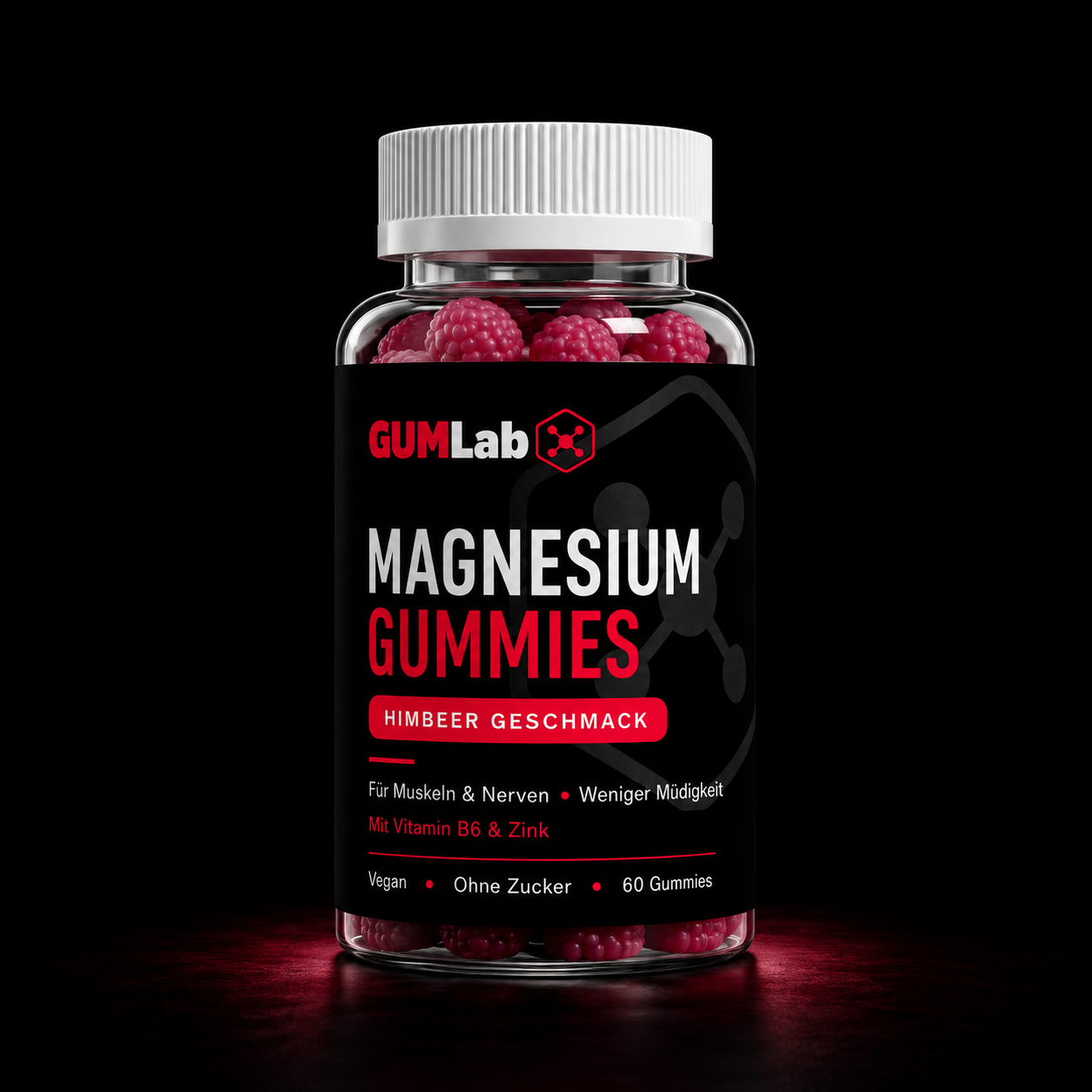 Magnesium Gummies – Himbeere | Magnesium + Zink + B6